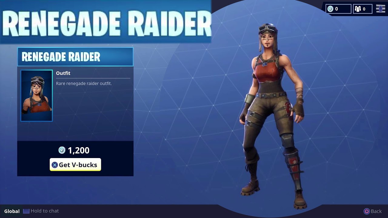 Rare Renegade Raider Outfit